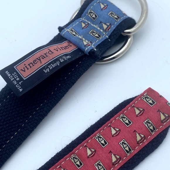 Vineyard Vines Patch Canvas Belt Sz L - Picture 6 of 8